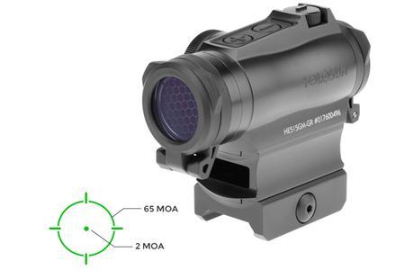 ELITE 65 MOA CIRCLE/2 MOA DOT RETICLE GREEEN LED