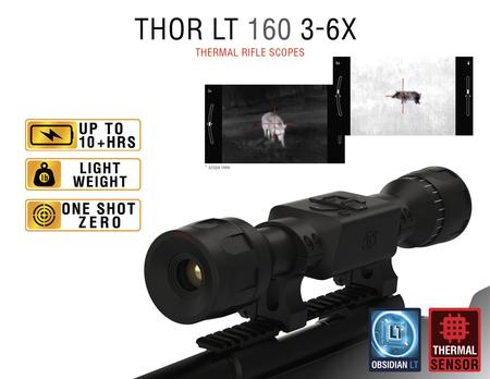 THOR LT 3X-6X, 160X120 RESOLUTION THERMAL RIFLE SCOPE