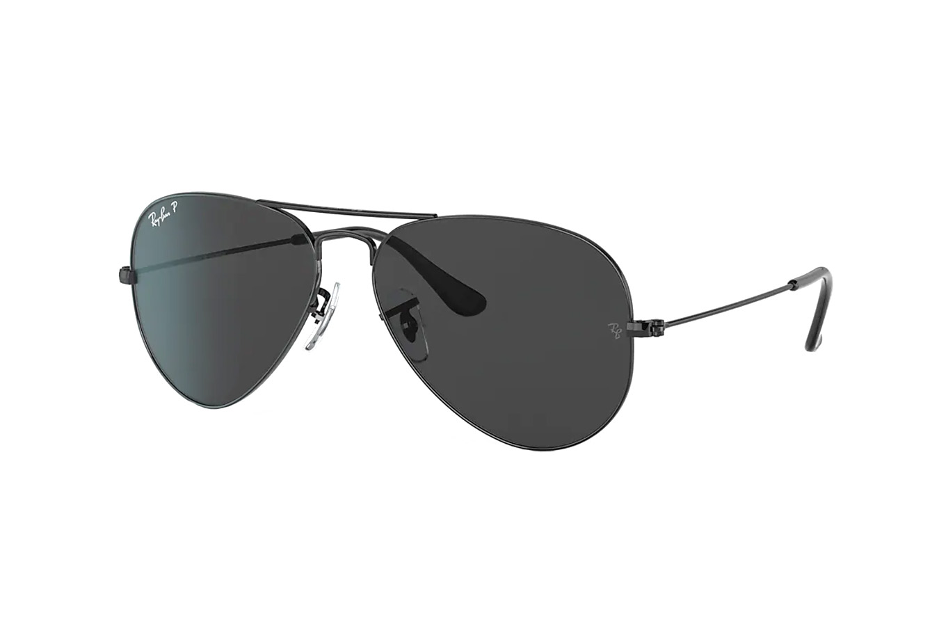 Ray-Ban Aviator Total Black Sunglasses with Black Frame and Polarized Black Lenses