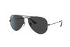 RAY BAN AVIATOR TOTAL BLACK W/ POLARIZED BLACK CLASSIC LENSES