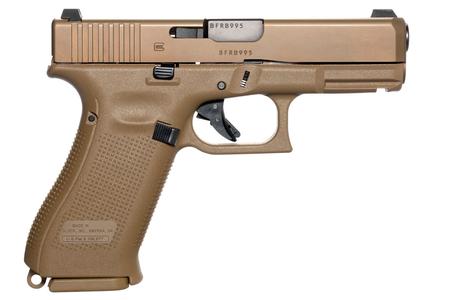 19X 9MM FULL-SIZE FDE PISTOL WITH THREE MAGAZINES (MADE IN USA)