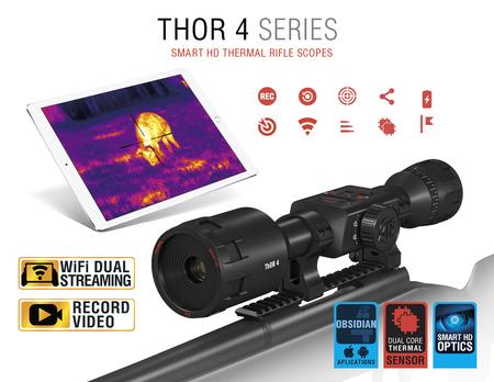 ATN THOR 4, 2X-8X, 384X288 RESOLUTION THERMAL RIFLE SCOPE