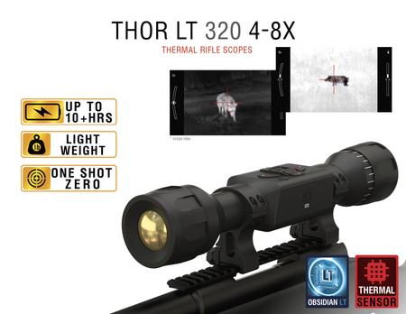 ATN THOR LT 4X-8X, 320X240 RESOLUTION THERMAL RIFLE SCOPE 