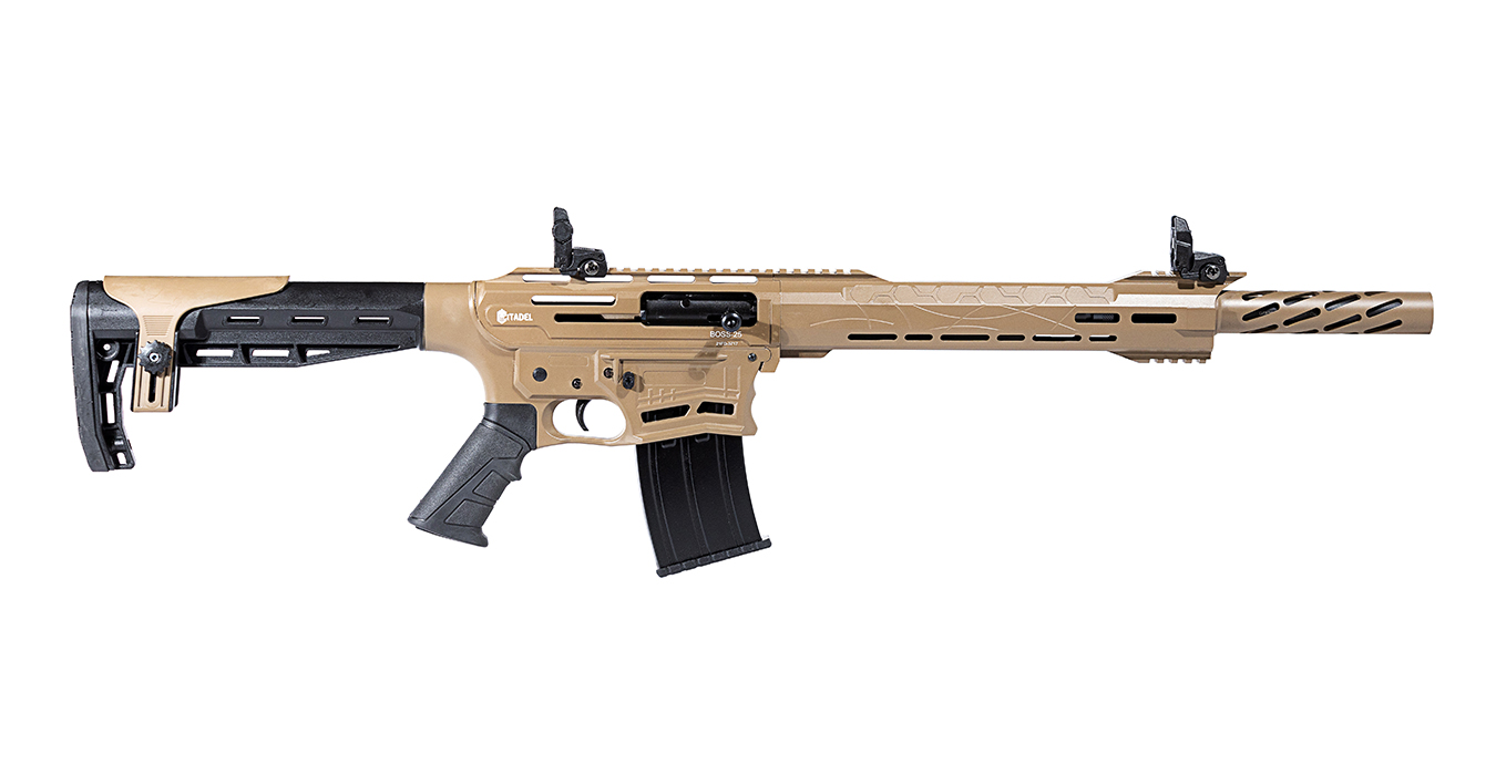 Citadel Boss-25 12 Gauge AR-Style Semi-Automatic Shotgun with FDE Cerakote Finish