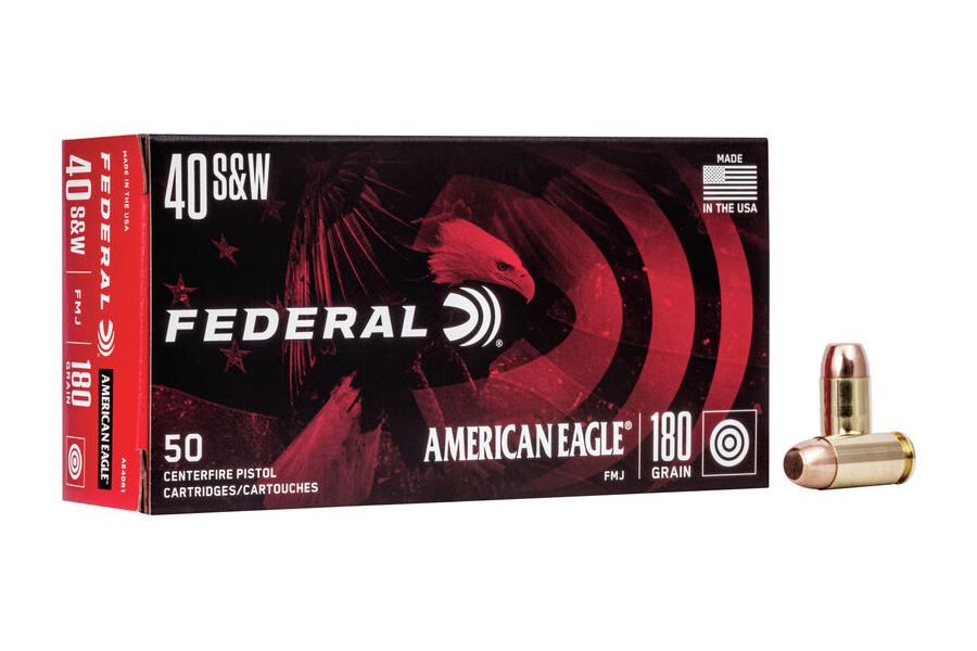 Federal 40 S&W 180 gr FMJ 50/Box