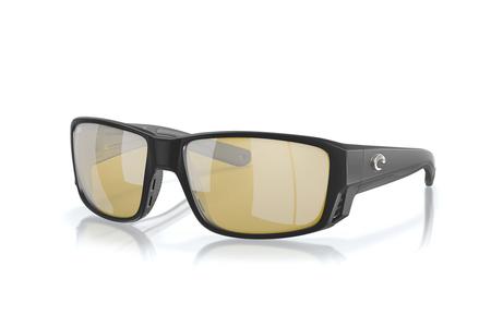 TUNA ALLEY PRO MATTE BLACK WITH SUNRISE SILVER MIRROR LENSES