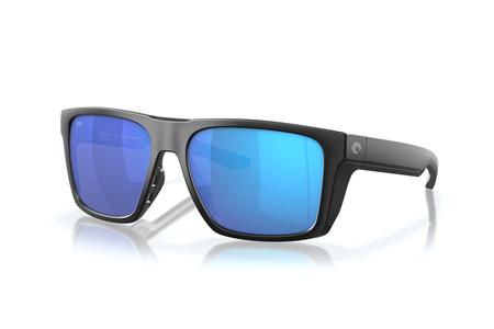 LIDO MATTE BLACK FRAME WITH BLUE MIRROR LENSES