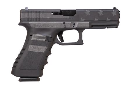 17 GEN3 9MM SEMI-AUTO PISTOL WITH CUSTOM BLACK STEALTH AMERICAN FLAG FINISH