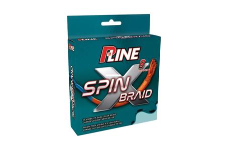 P-LINE PSXB8150-8 8 CARRIER SPIN X BRAID 8 LB ORANGE/BLUE