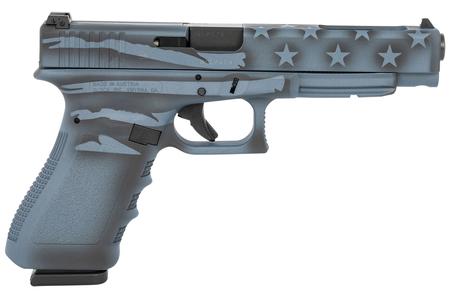 34GEN3 9MM 5.31` 17+1 BLUE TITANIUM FLAG