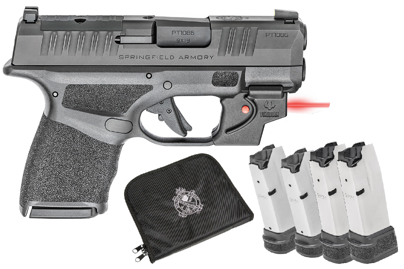 Springfield Hellcat OSP 9mm Micro-Compact Optic Ready Pistol with Five Magazines and Viridia