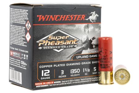 12 GA 3 IN 1 5/8 OZ 5 SHOT COPPER PLATED LEAD SHOTSHELL SUPER PHEASANT DIAMOND G