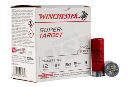 12 GA 2 3/4 IN 1 OZ 9 SHOT LEAD SHOTSHELLS SUPER TARGET LIGHT TARGET 25/ BOX