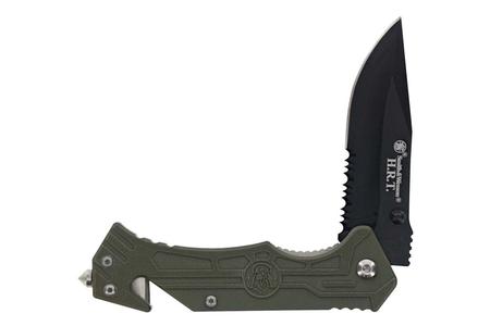 BTO OD GREEN FOLDER W/GLASS BREAK AND STRAP CUTTER