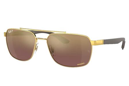 ARISTA W/PURPLE MIRROR GOLD GRADIENT POLARIZED LENSES 