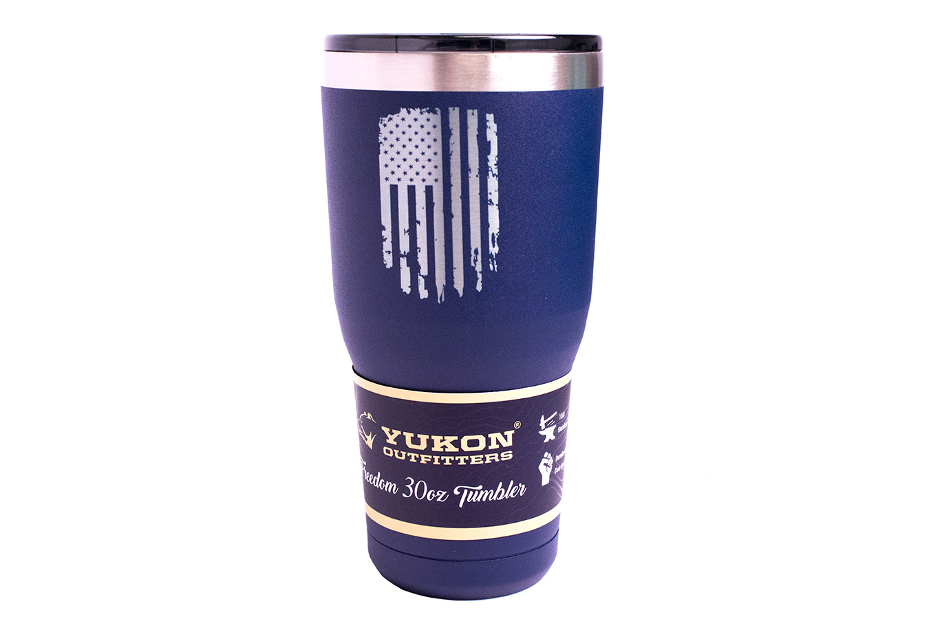 Yukon Outfitters Freedom Tumble 30oz Vertical US Flag