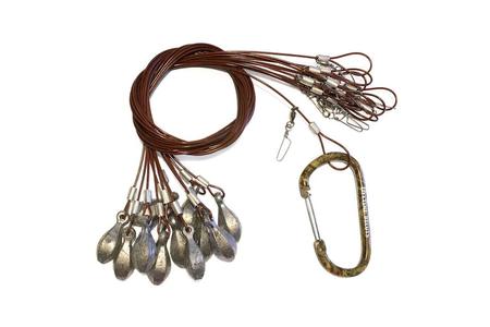 4` 4OZ TEARDROP TX RIGS BROWN (CLAMSHELL - 12CT)