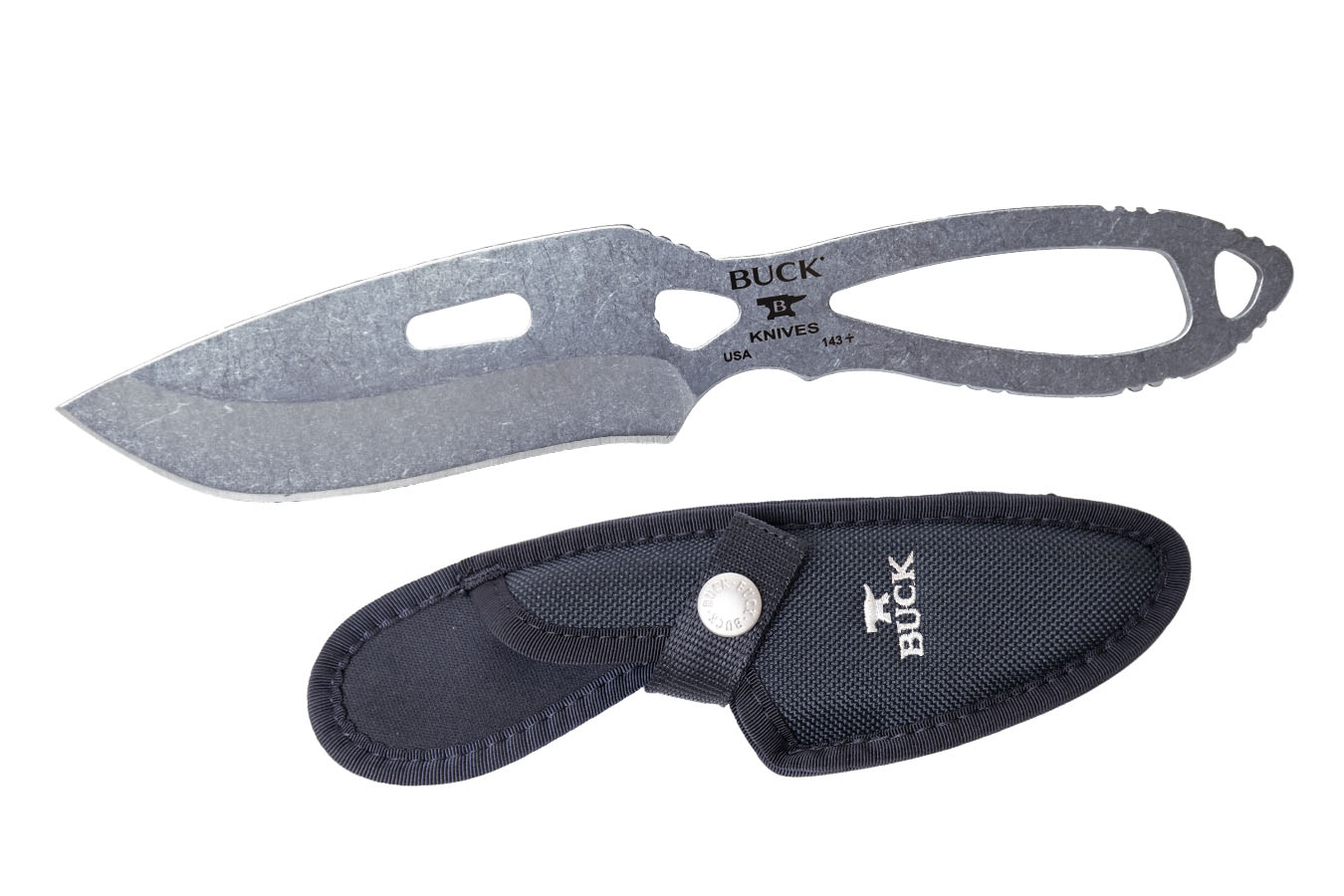 Buck Knives Buck Paklite Skinner Stonewashed Knife with Nylon Sheath