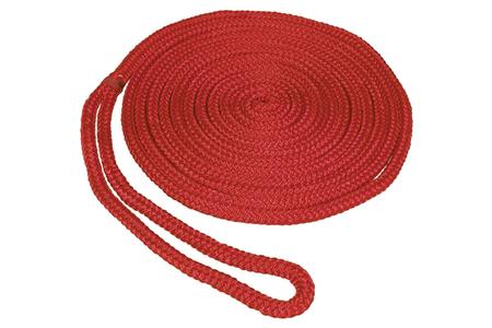 SOLID BRAIDED MFP DOCK LINE, 3/8 INCH X 15 FOOT, RED