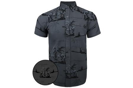 RETRO RIFLE PALM SS BUTTON UP SHIRT