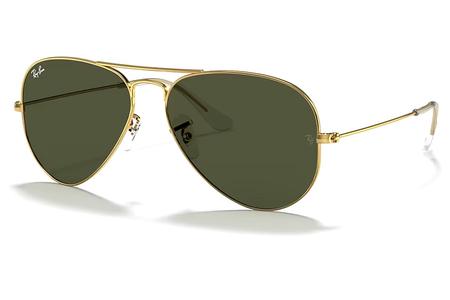 AVIATOR LARGE METAL ARISTA W/GREEN POLARIZED LENSES