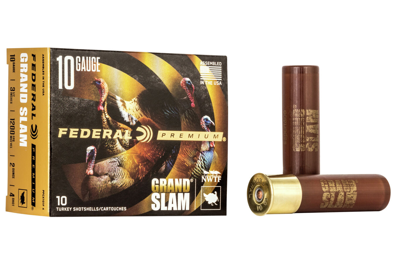 Federal 10 Gauge 3-1/2 Inch 2 oz 4 Shot Grand Slam 10/Box