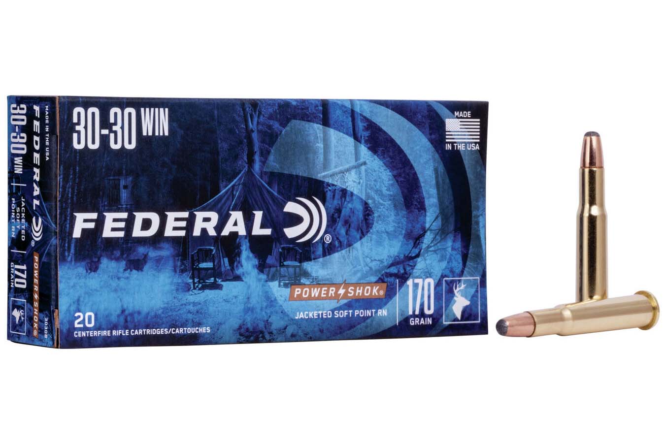 Federal 30-30 Win 170 gr Soft Point RN Power-Shok 20/Box