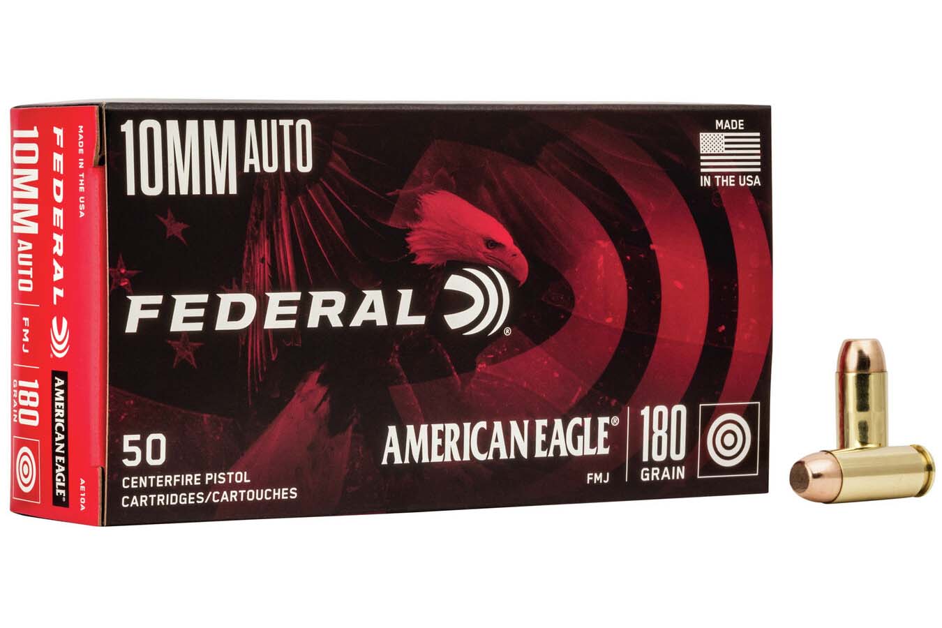 Federal 10mm Auto 180 gr FMJ American Eagle 50/Box