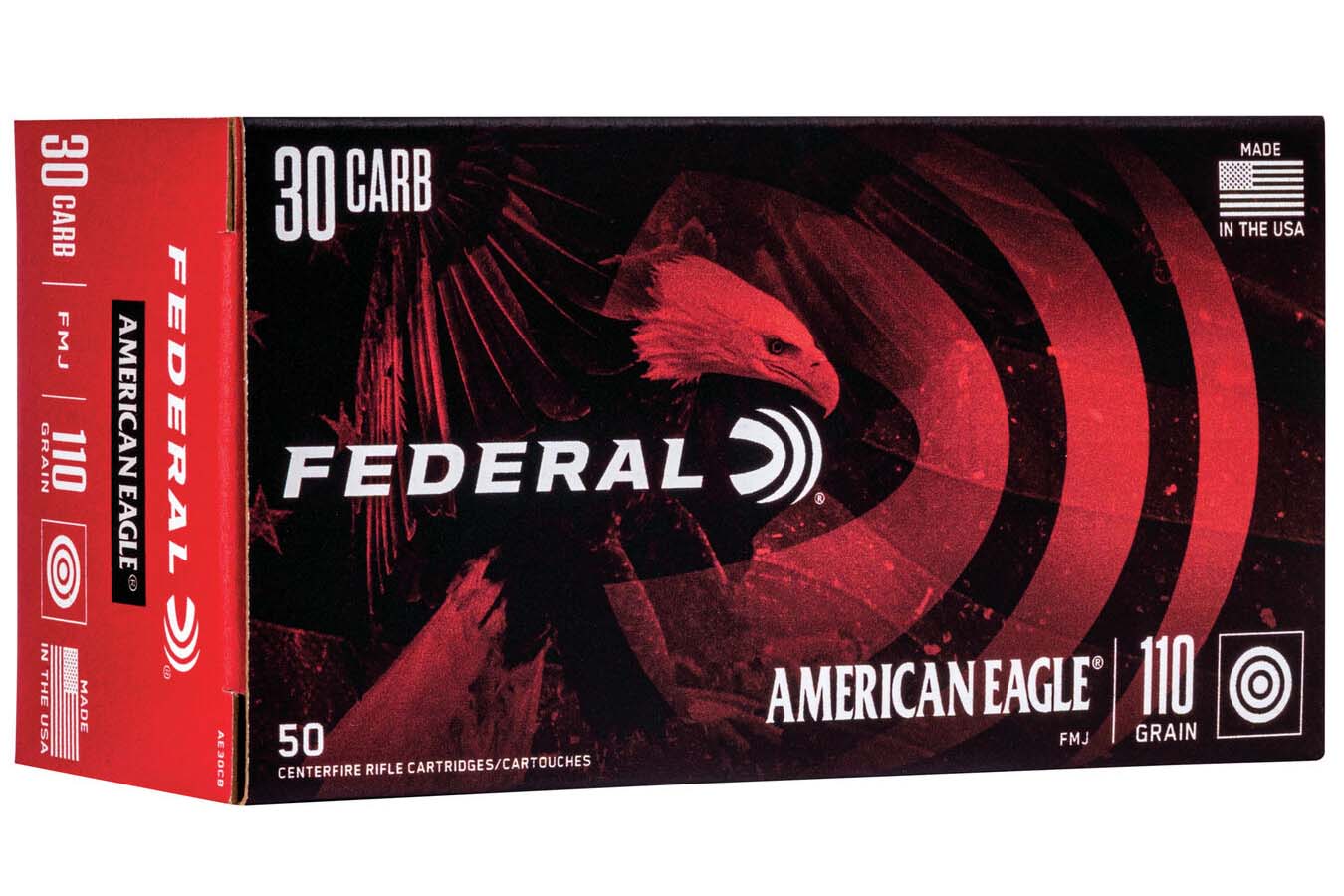 Federal 30 Carbine 110 gr FMJ American Eagle 50/Box