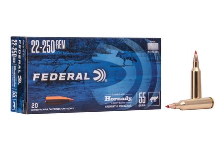 22-250 REM 50 GR HORNADY V-MAX