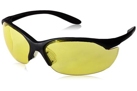 UVEX VAPOR II SHOOTING GLASSES ADULT AMBER LENS ANTI-FOG POLYCARBONATE BLACK FRA