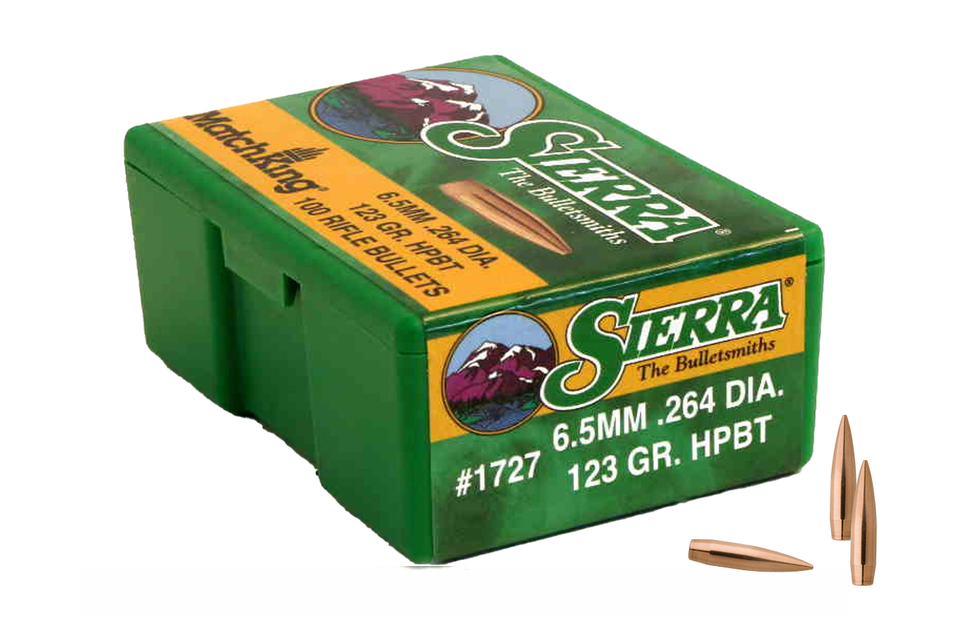 Sierra Bullets 6.5 Creedmoor 123 Grain HPBT MatchKing 100/Box