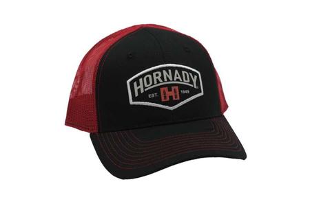 HORNADY BLACK RED ESTABLISHED MESH HAT