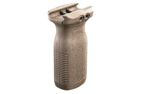 RVG AGGRESSIVE TEXTURED FLAT DARK EARTH POLYMER RAIL VERTICAL GRIP