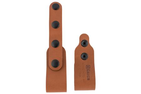 SHOULDER TIE DOWN SET TAN LEATHER SNAP MOUNT