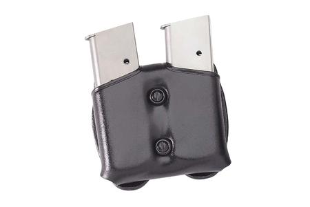 CDM MAG CARRIER DOUBLE BLACK LEATHER BELT LOOP