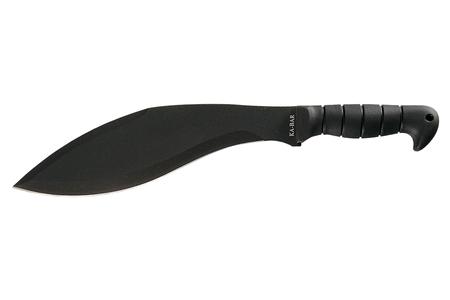 KUKRI 11.5 INCH BLACK SK-5 STEEL BLADE/ BLACK TPR HANDLE 17 INCH LONG INCLUDES S