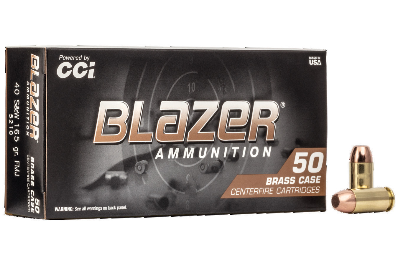 CCI 40 S&W 165 gr FMJ Blazer Brass 50/Box