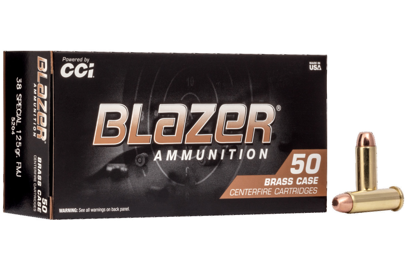 CCI 38 Special 125 Gr FMJ Blazer Brass 50/Box