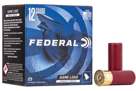 12 GA 2-3/4 IN 3-1/4 DE 1-1/8 OZ 6 GAME-SHOK HEAVY FIELD