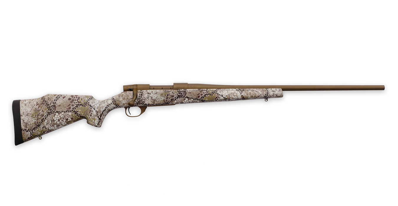 Weatherby Vanguard 6.5 PRC Bolt-Action Rifle with Badlands Approach Camo Stock and Burnt Bronze Cerakote Finish