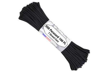 550 PARACORD 100FT 7 STRAND BLACK 