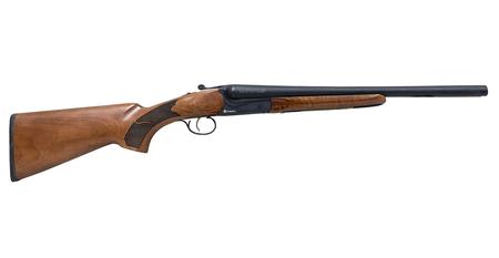 COACH 12 GAUGE SIDE-BY-SIDE SHOTGUN WITH 18.5 INCH BLUED BARREL AND WALNUT STOCK