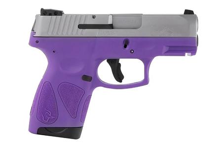 G2S 9MM SEMI-AUTO PISTOL WITH DARK PURPLE FRAME AND SILVER SLIDE