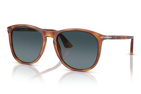 PO3314S SUNGLASSES WITH TERRA DI SIENA FRAMES AND LIGHT BLUE GRADIENT DARK POLAR