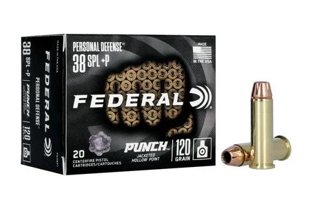 38 SPL +P 120 GR JHP PERSONAL DEFENSE PUNCH