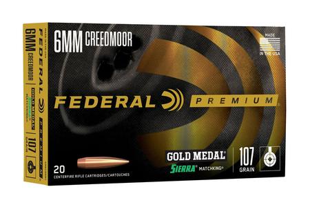 6MM CREEDMOOR 107 GR GOLD MEDAL SIERRA MATCHKING