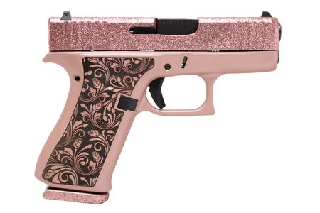 GLOCK 43X VINTAGE ROSE GOLD GLITTER FINISH 9MM