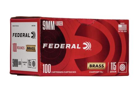 9MM 115 GR FMJ CHAMPION TRAINING 100 RD