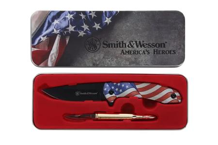 AMERICAS HEROES W/30-06 KNIFE IN TIN